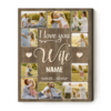 I Love You Wife Personalized Photo Collage Canvas, Wife Gifts From Husband, Birthday Gift For Wife – Best Personalized Gifts For Everyone