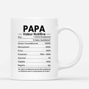 Informations Nutritionnelles Pour Maman Papa – Cadeau Personnalise  Mug Pour Famille