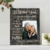 It’s The Most Wonderful Time Of The Year Sign, Farmhouse Christmas Canvas, Customized Family Member Names