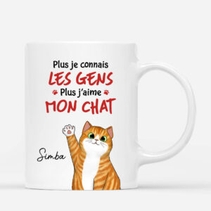 J_Aime Mon Chat Plus Que Les Hommes – Cadeau Personnalise  Mug Pour Amoureux Des Animaux