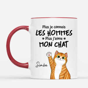 J_Aime Mon Chat Plus Que Les Hommes – Cadeau Personnalise  Mug Pour Amoureux Des Animaux