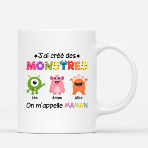 J_ai Cree des Monstres On M_appelle Maman – Cadeau Personanlise  Mug pour Maman Mamie