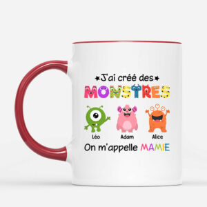 J_ai Cree des Monstres On M_appelle Maman – Cadeau Personanlise  Mug pour Maman Mamie