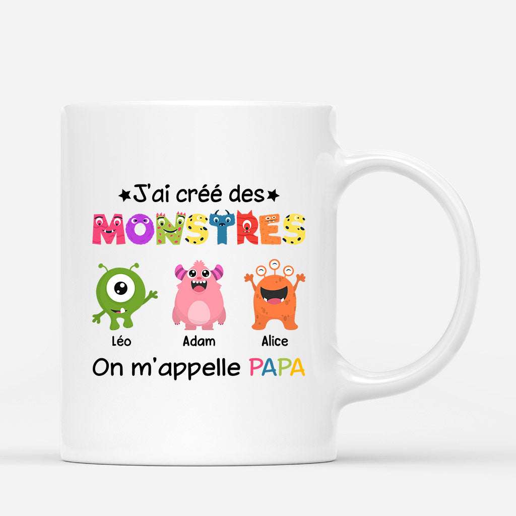 J_ai Cree des Monstres On M_appelle Papa - Cadeau Personanlise Mug pour Papa Papi J_ai Cree des Monstres On M_appelle Papa - Cadeau Personanlise Mug pour Papa Papi