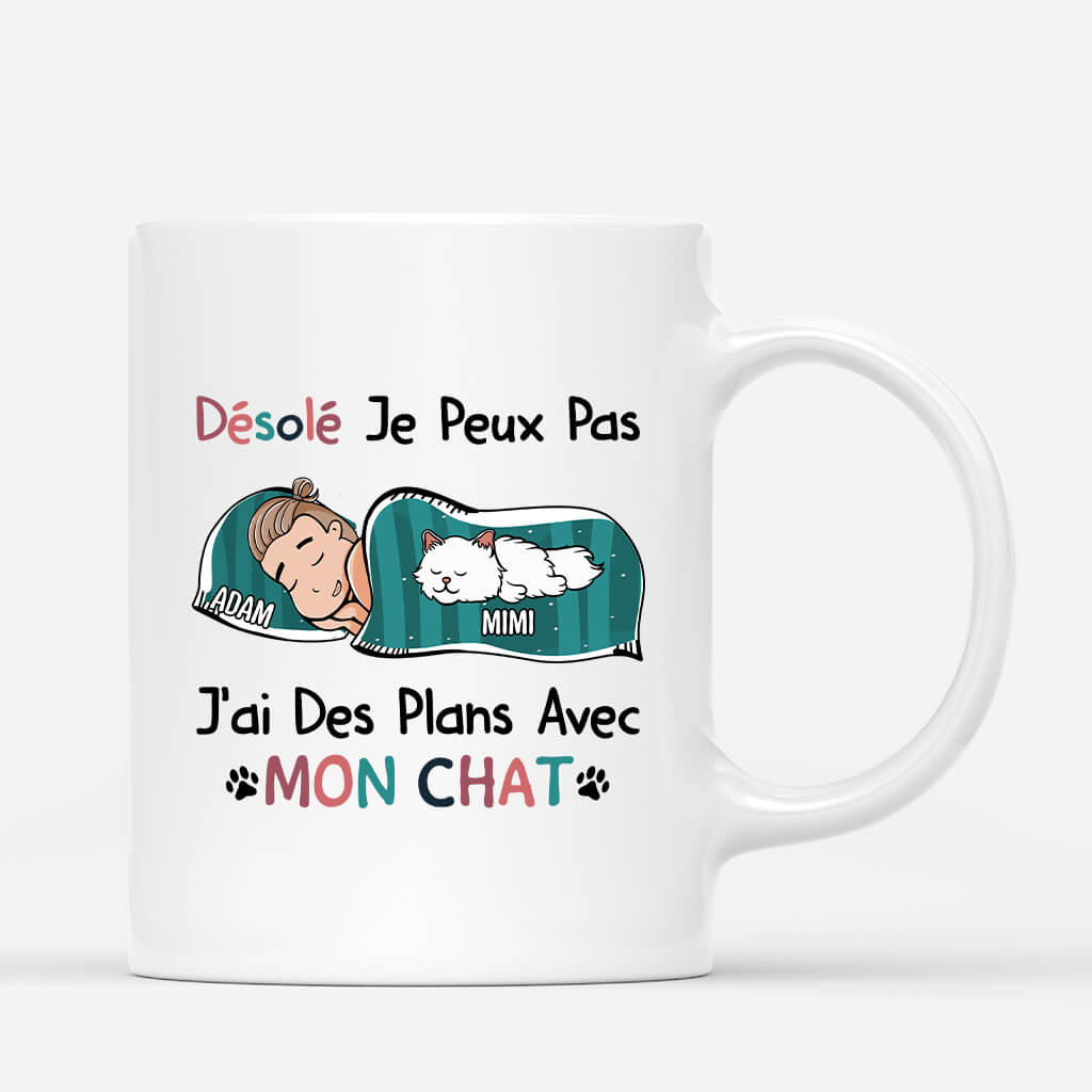 J_ai Des Plans Avec Mon Chat - Cadeau Personnalise Mug pour Femme J_ai Des Plans Avec Mon Chat - Cadeau Personnalise Mug pour Femme