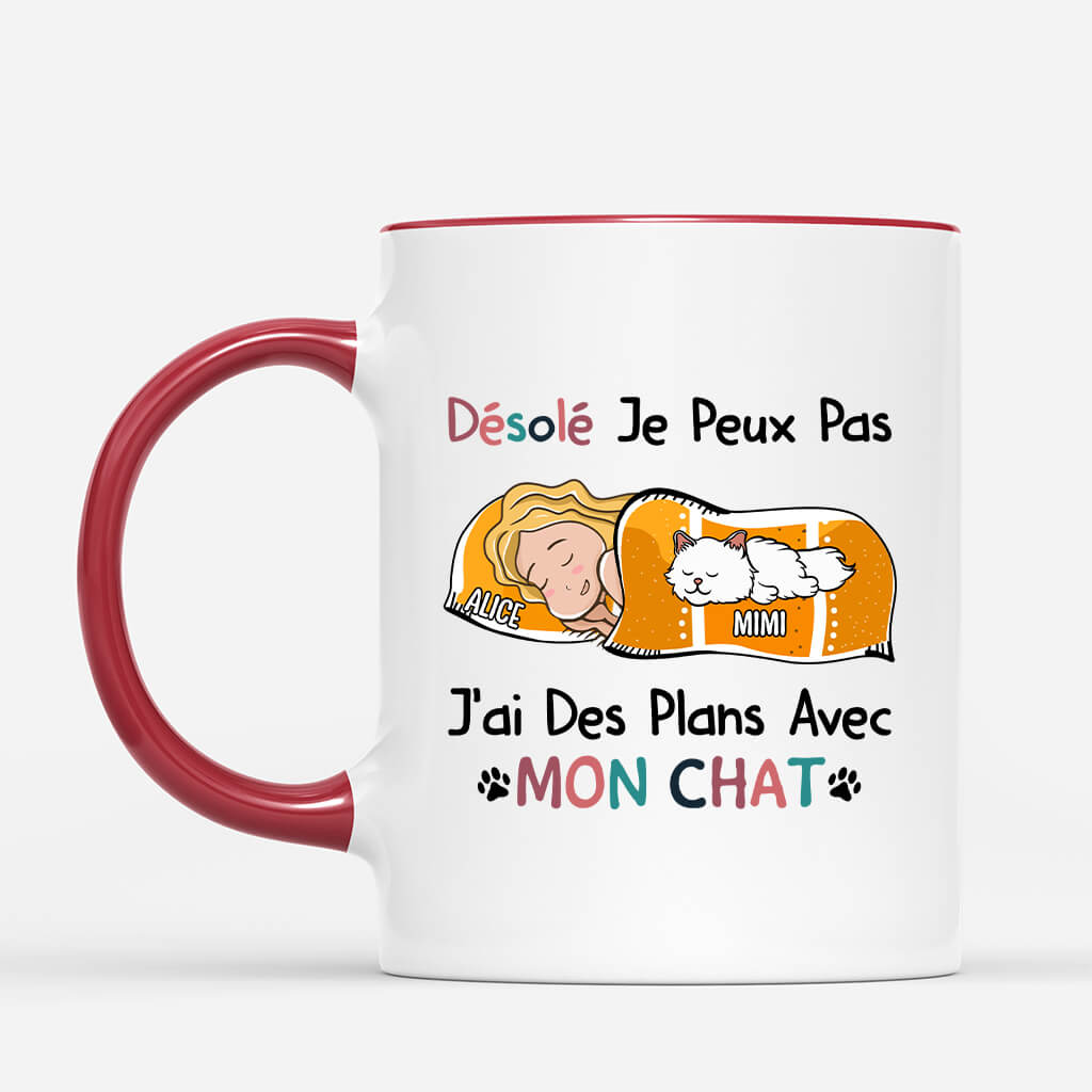 J_ai Des Plans Avec Mon Chat - Cadeau Personnalise Mug pour Femme J_ai Des Plans Avec Mon Chat - Cadeau Personnalise Mug pour Femme