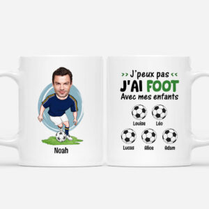 J_peux Pas J_ai Foot Avec Mes Enfants – Cadeau Personnalise  Mug Pour Fans de Sport