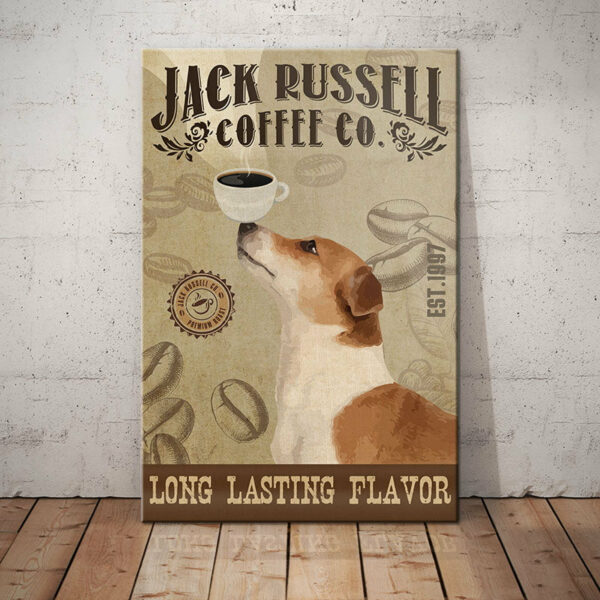 Jack Russell Terrier Coffee Company Canvas