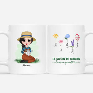 Jardin De MamanMamie – Cadeau Personnalise  Mug pour Femme