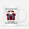 Je Suis Retraite – Cadeau Personnalise  Mug pour Papa Papi