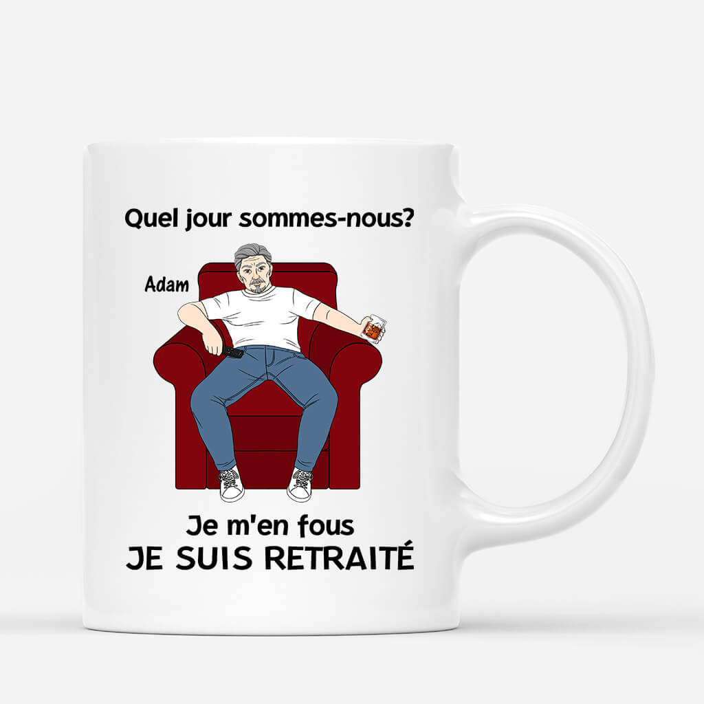 Je Suis Retraite - Cadeau Personnalise Mug pour Papa Papi Je Suis Retraite - Cadeau Personnalise Mug pour Papa Papi