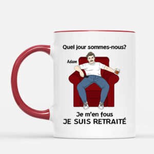 Je Suis Retraite – Cadeau Personnalise  Mug pour Papa Papi