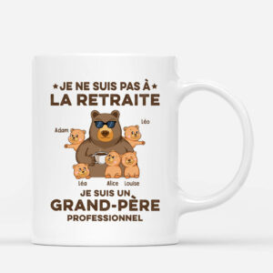 Je Suis Un Grand-Pere Professionnel Papi Ours – Cadeau Personnalise  Mug pour Papa Papi