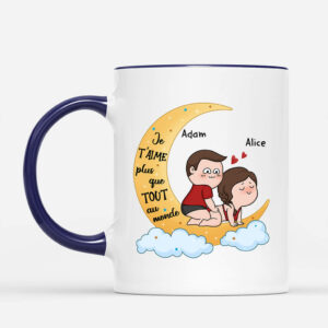 Je T_Aime Jusqu A La Lune Et Retour – Cadeau Personnalise  Mug pour Couple
