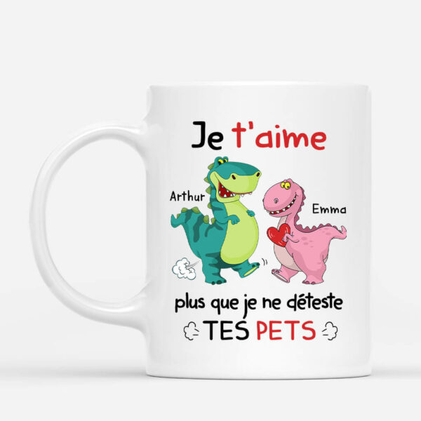 Je T_Aime Plus Que Je Ne Deteste Tes Pets – Cadeau Personnalise  Mug pour Couple