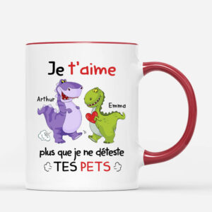 Je T_Aime Plus Que Je Ne Deteste Tes Pets – Cadeau Personnalise  Mug pour Couple