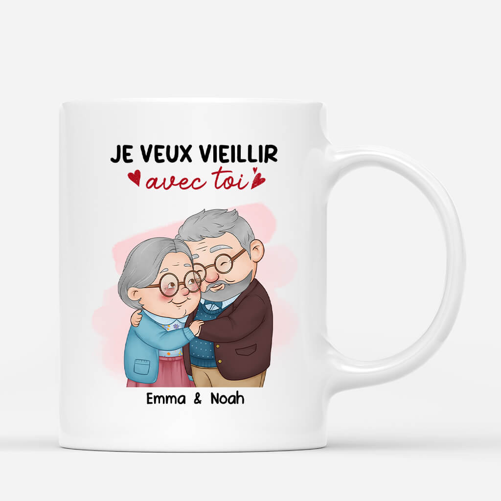 Je Veux Vieillir Avec Toi - Cadeau Personnalise Mug pour Couple Je Veux Vieillir Avec Toi - Cadeau Personnalise Mug pour Couple