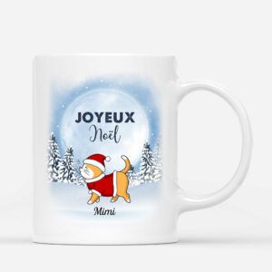Joyeux Noel – Cadeau Personnalise  Mug pour Amoureux des Chats Noel