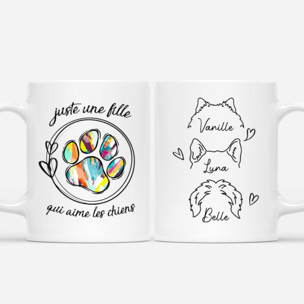 Juste Une Femme Qui Aime Les Chiens – Cadeau Personnalise  T-shirt pour les amoureux des animaux