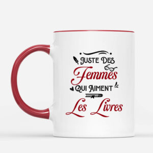 Juste Une Femme Qui Aime Les Livres Cadeau Personnalise Mug Pour Femme 3