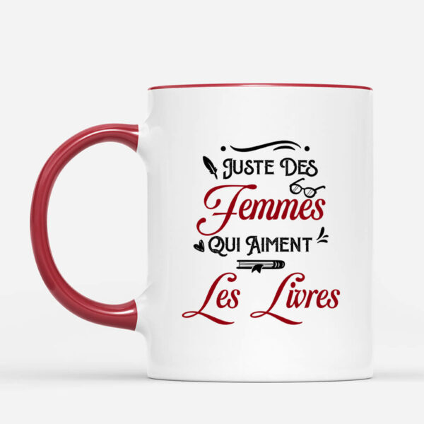 Juste Une Femme Qui Aime Les Livres – Cadeau Personnalise  Mug Pour Femme