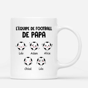 L_Equipe de Football de Papa Papy – Cadeau Personnalise  Mug pour Papa Papy