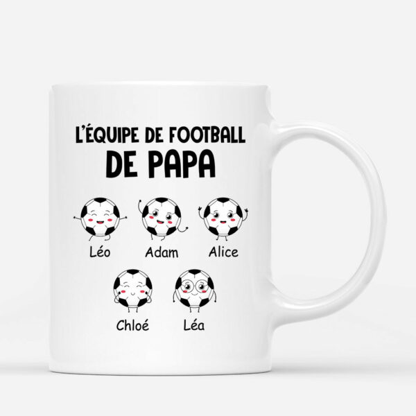 L_Equipe de Football de Papa Papy – Cadeau Personnalise  Mug pour Papa Papy