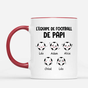 L_Equipe de Football de Papa Papy – Cadeau Personnalise  Mug pour Papa Papy