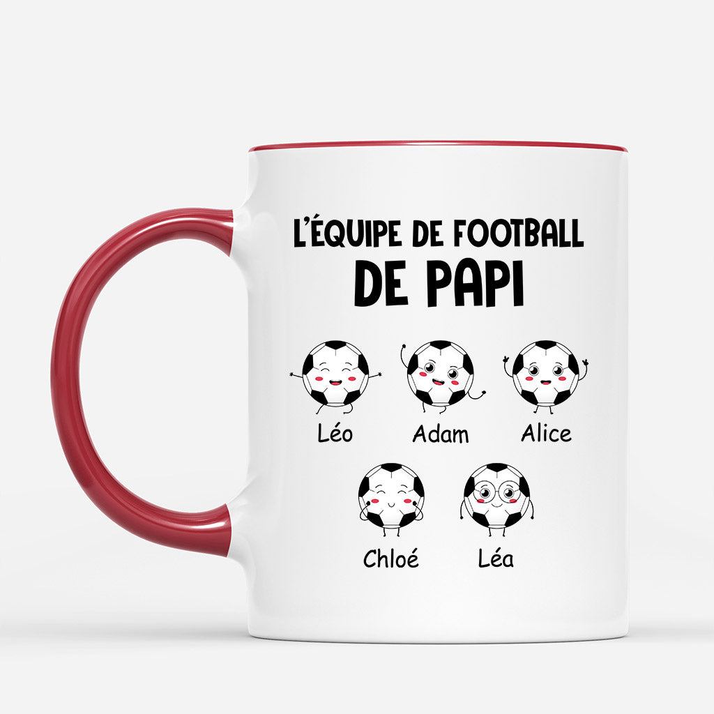 L_Equipe de Football de Papa Papy - Cadeau Personnalise Mug pour Papa Papy L_Equipe de Football de Papa Papy - Cadeau Personnalise Mug pour Papa Papy