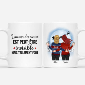 L_amour Des Soeurs – Cadeau Personnalise  Mug pour Sœurs Noel