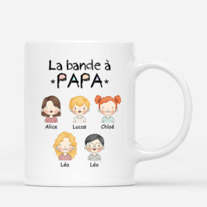 La Bande a Notre Papa Papi – Cadeau Personnalise  Mug pour Papa Papy