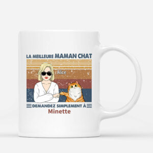La Meilleure Maman Chat – Cadeau Personnalise Mug pour Amoureux des chats