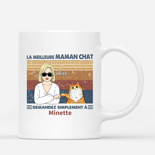 La Meilleure Maman Chat – Cadeau Personnalise Mug pour Amoureux des chats