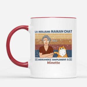 La Meilleure Maman Chat – Cadeau Personnalise Mug pour Amoureux des chats