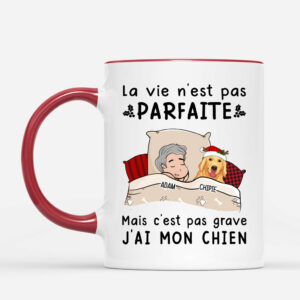 La Vie N_est Pas Parfaite – Cadeau Personnalise  Mug pour Amoureux des Chiens Noel