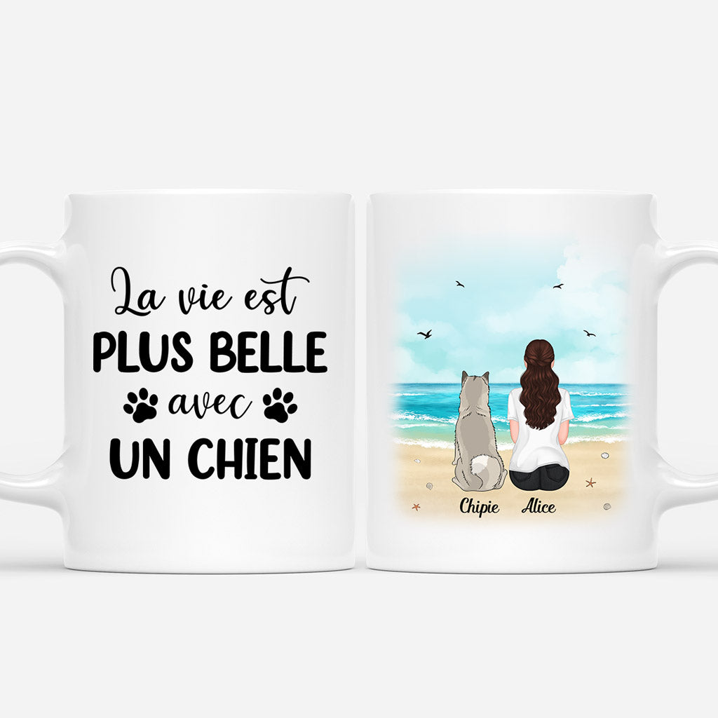 La vie est meilleure - Cadeau Personnalise Mug pour Amoureux des Chiens La vie est meilleure - Cadeau Personnalise Mug pour Amoureux des Chiens