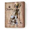 Labradors Dog Photo Collage Canvas, Gift For Dog Mom Dog Dad, Custom Silhouette Chocolate Lab Dog Gift