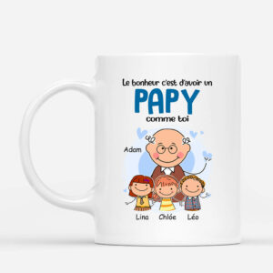Le Bonheur C_est D_avoir Un Papy Comme Toi – Cadeau Personnalise  Mug pour Homme
