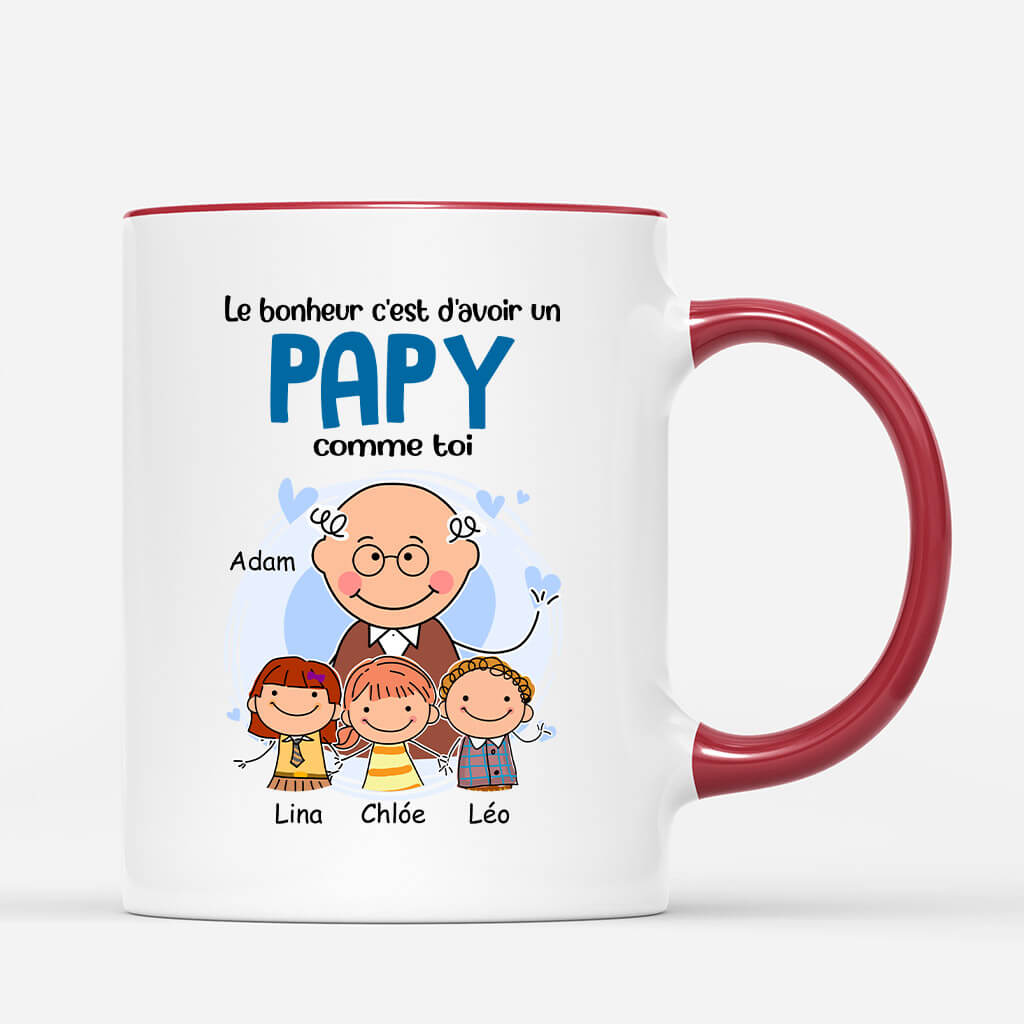 Le Bonheur C_est D_avoir Une Mamie Comme Toi - Cadeau Personnalise Mug pour Femme Le Bonheur C_est D_avoir Une Mamie Comme Toi - Cadeau Personnalise Mug pour Femme