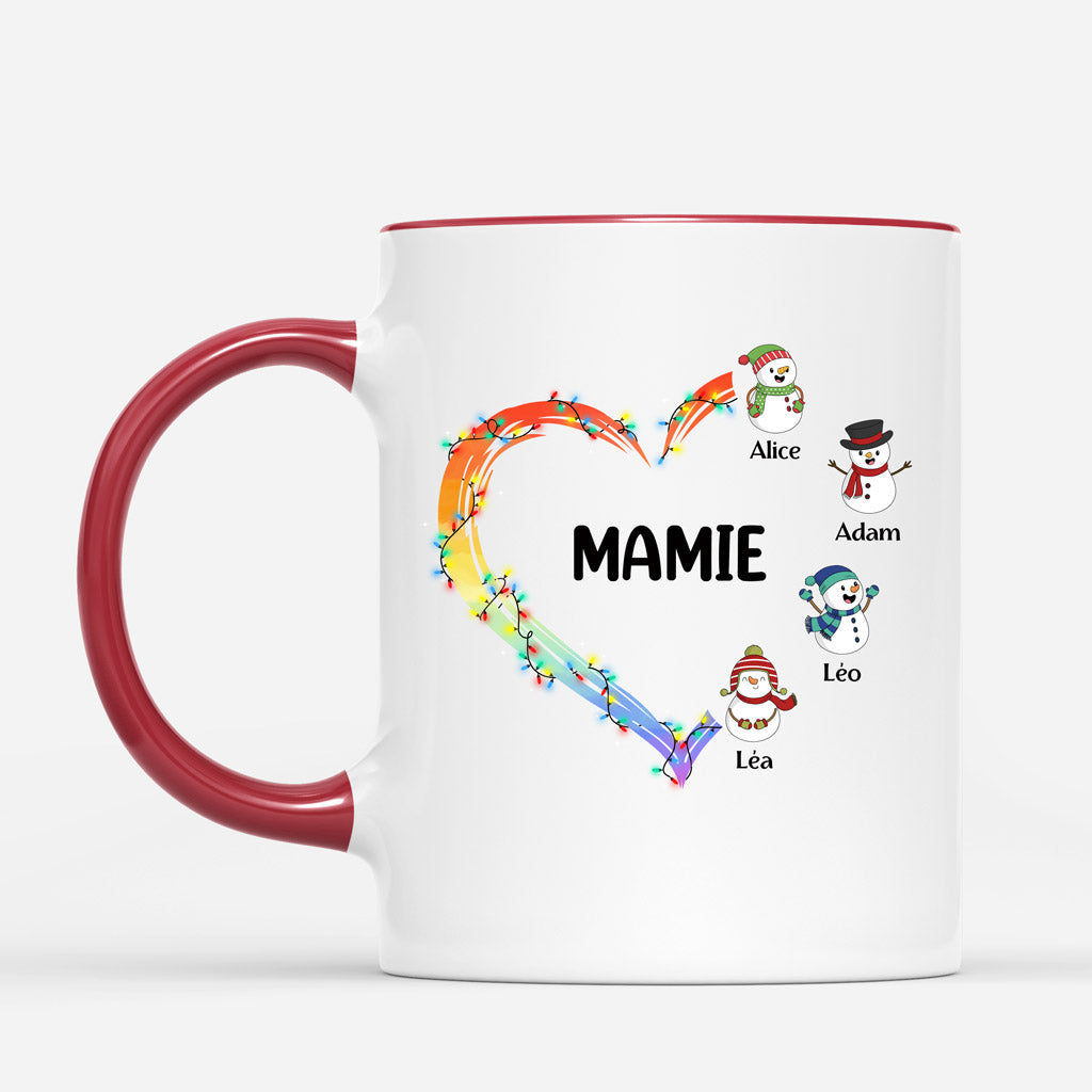 Le Cœur De Maman Mamie - Cadeau Personnalise Mug pour Maman Mamie Noel Le Cœur De Maman Mamie - Cadeau Personnalise Mug pour Maman Mamie Noel