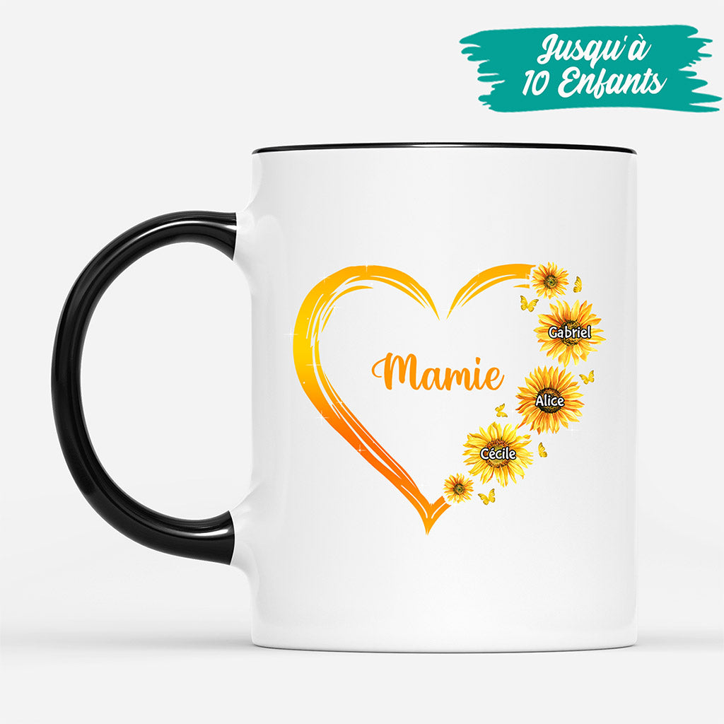 Le Cœur De Mamie, Maman - Cadeau Personnalise Mug pour MamanMamie Le Cœur De Mamie, Maman - Cadeau Personnalise Mug pour MamanMamie