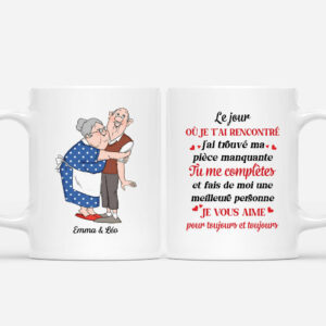 Le Jour Ou Je T_Ai Rencontre – Cadeau Personnalise  Mug pour les amoureux