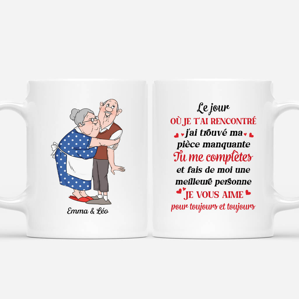 Le Jour Ou Je T_Ai Rencontre - Cadeau Personnalise Mug pour les amoureux Le Jour Ou Je T_Ai Rencontre - Cadeau Personnalise Mug pour les amoureux