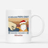 Le Meilleur Papa Chat – Cadeau Personnalise  Mug pour Amoureux des Chats