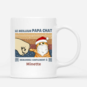 Le Meilleur Papa Chat – Cadeau Personnalise  Mug pour Amoureux des Chats