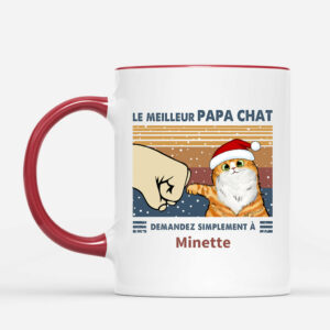 Le Meilleur Papa Chat – Cadeau Personnalise  Mug pour Amoureux des Chats
