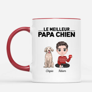 Le Meilleur Papa Chien – Cadeau Personnalise  Mug pour Amoureux des Chiens Noel