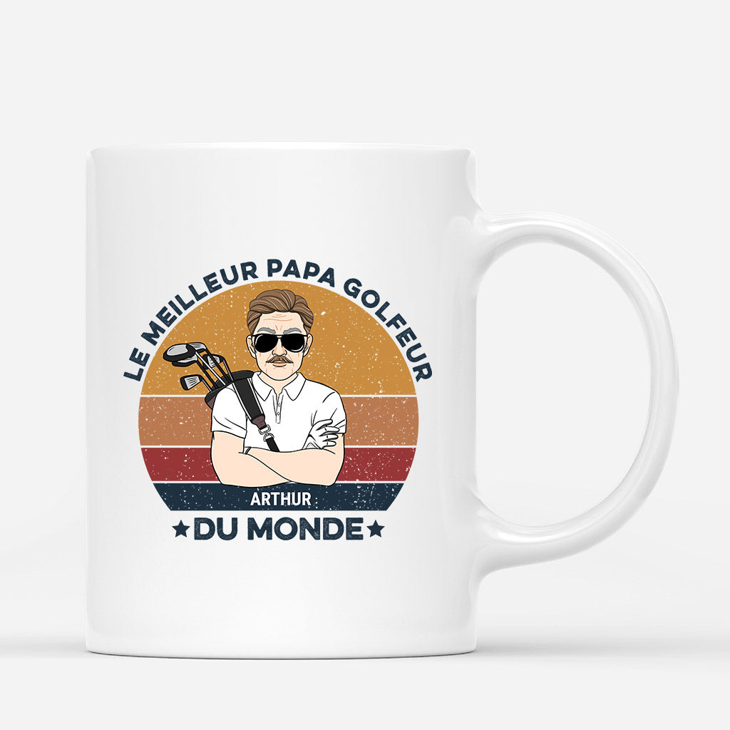 Le Meilleur Papa Golfeur du Monde - Cadeau Personnalise Mug pour Papa Papy Le Meilleur Papa Golfeur du Monde - Cadeau Personnalise Mug pour Papa Papy