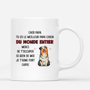Le Meilleur PapaLa Meilleure Maman Chien – Cadeau Personnalise  Mug pour Amoureux des Chiens