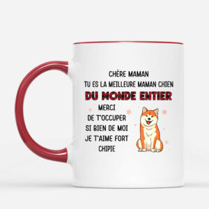 Le Meilleur PapaLa Meilleure Maman Chien – Cadeau Personnalise  Mug pour Amoureux des Chiens